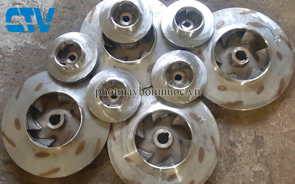 Gia công cánh máy bơm nước theo yêu cầu inox, gang, đồng